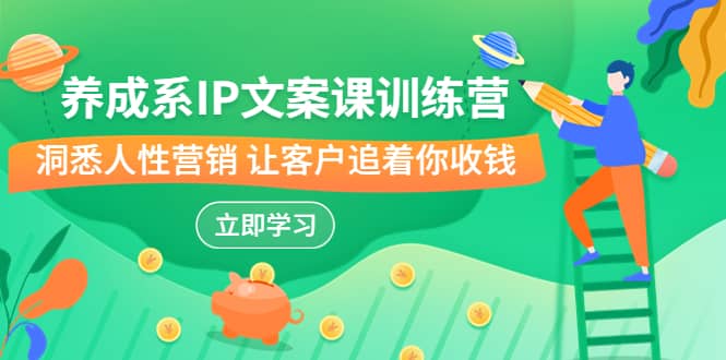 养成系-IP文案课训练营，文案心法的天花板 洞悉人性营销 让客户追着你收钱-学途在线