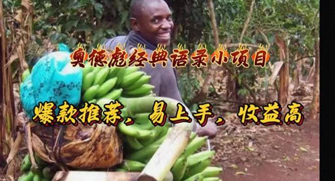 奥德彪经典语录小项目，爆款推荐，易上手，收益高-学途在线