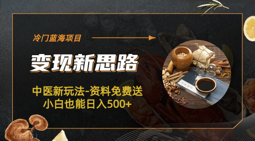 冷门蓝海项目-中医新玩法-冷门蓝海项目-中医新玩法-资料免费送小白也能日入500+500+-学途在线
