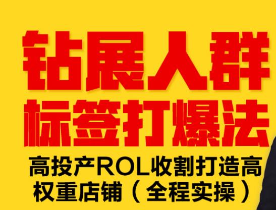 钻展人群标签打爆法，高投产ROL收割打造高权重店铺(全程实操)-学途在线