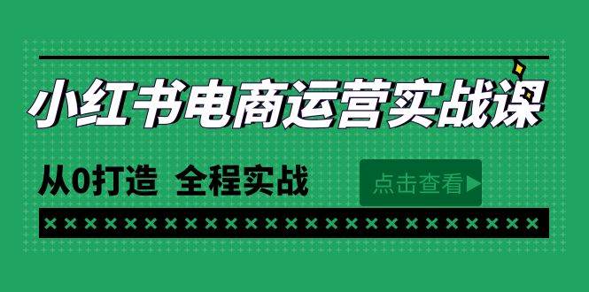 最新小红书·电商运营实战课，从0打造  全程实战（65节视频课）-学途在线