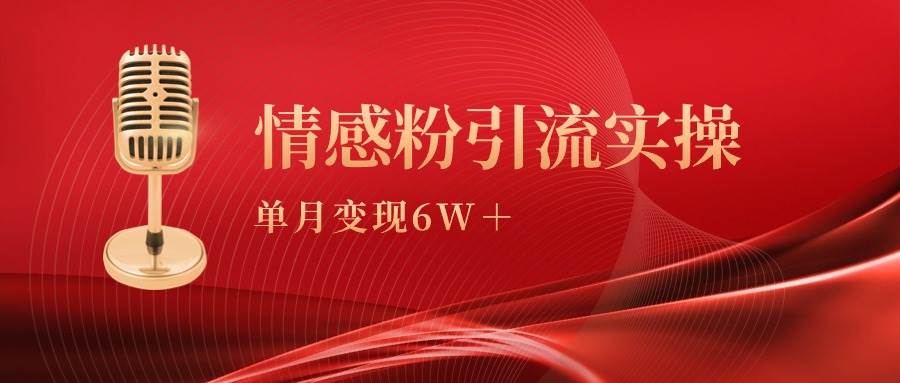 单月变现6w+，情感粉引流变现实操课-学途在线