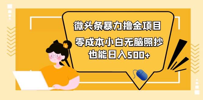 人人都能操作的微头条最新暴力撸金项目，零成本小白无脑搬运-学途在线