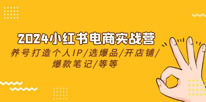 2024小红书电商实战营，养号打造IP/选爆品/开店铺/爆款笔记/等等（24节）-学途在线
