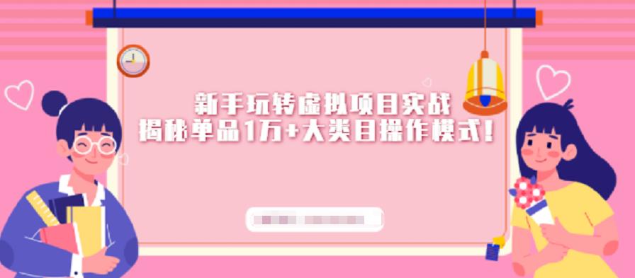 新手玩转虚拟项目实战，揭秘单品1万+大类目操作模式【视频课程】-学途在线