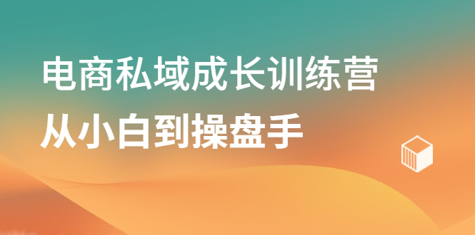 电商私域成长训练营，从小白到操盘手-学途在线