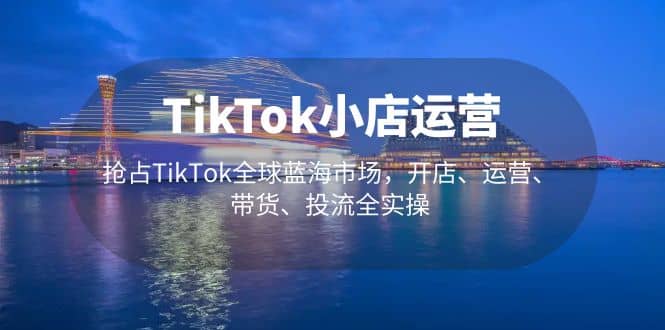 TikTok小店运营 抢占TikTok全球蓝海市场，开店、运营、带货、投流全实操-学途在线