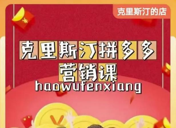 克里斯汀拼多多运营课，适合小白初涉平台，低成本入门-学途在线