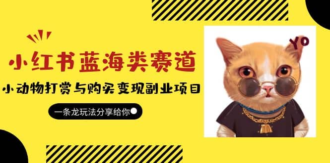 小红书蓝海类赛道：小动物打赏与购买变现副业项目，一条龙玩法分享给你-学途在线