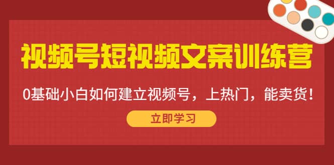 视频号短视频文案训练营：0基础小白如何建立视频号，上热门，能卖货！-学途在线