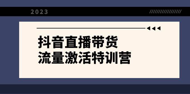 抖音直播带货-流量激活特训营，入行新手小白主播必学（21节课+资料）-学途在线