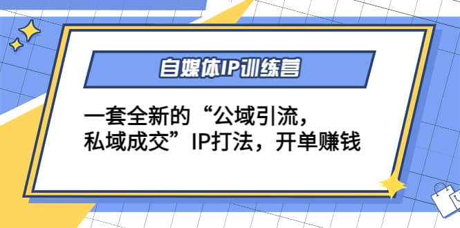 自媒体IP训练营(12+13期)一套全新的“公域引流，私域成交”IP打法-学途在线